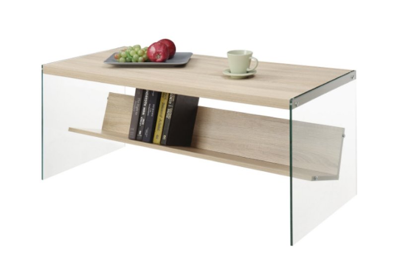 Porch & Den Urqhuart Glass Coffee Table
